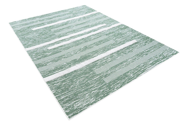 Green 6' 5 x 9' Abbey Rectangle Area Rug 100% Cotton All Natural Living Dining Room Bedroom Carpet for Sale at Rug Engine