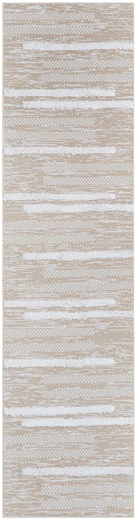 Ivory 2' 7 x 10' Abbey Runner Area Rug 100% Cotton All Natural Living Dining Room Bedroom Carpet for Sale at Rug Engine