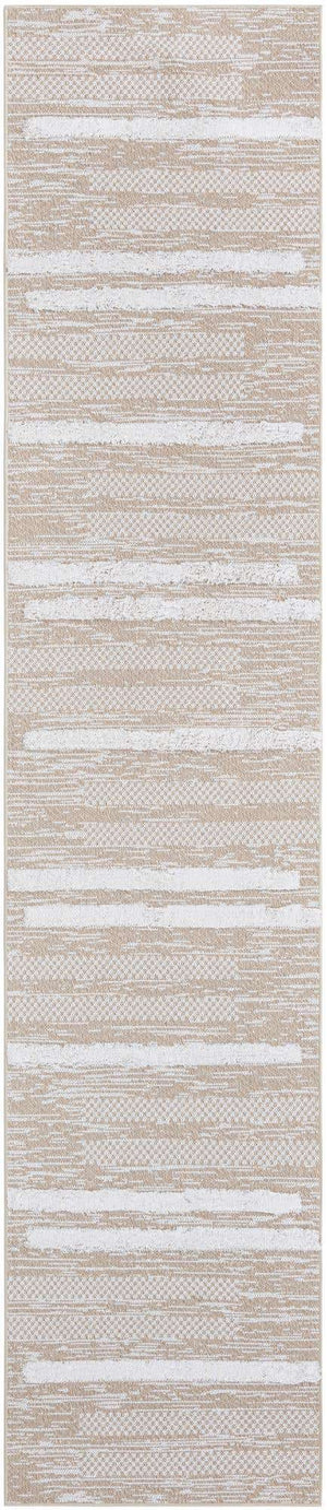 Ivory 2' 7 x 12' Abbey Runner Area Rug 100% Cotton All Natural Living Dining Room Bedroom Carpet for Sale at Rug Engine