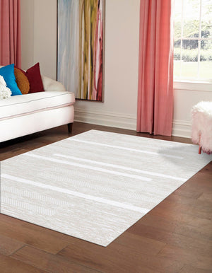 Ivory 2' 3 x 3' 1 Abbey Rectangle Area Rug 100% Cotton All Natural Living Dining Room Bedroom Carpet for Sale at Rug Engine