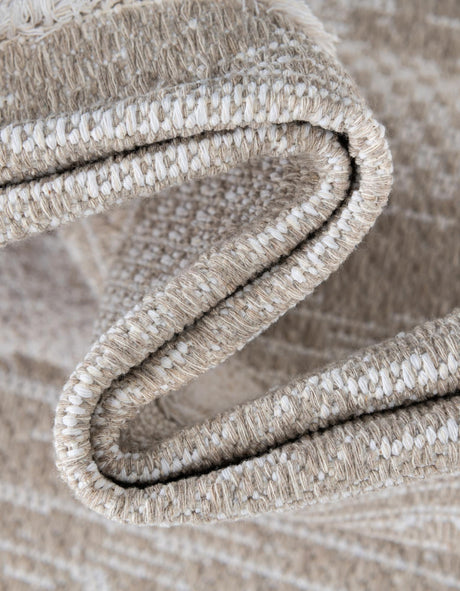 Ivory 6' 5 x 9' Abbey Rectangle Area Rug 100% Cotton All Natural Living Dining Room Bedroom Carpet for Sale at Rug Engine
