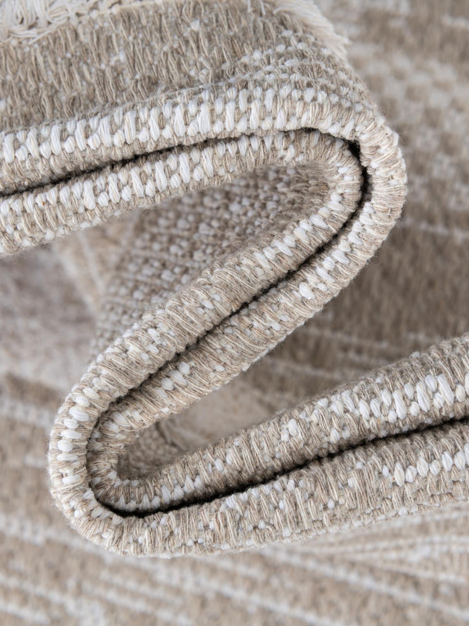 Ivory 4' 5 x 6' 1 Abbey Rectangle Area Rug 100% Cotton All Natural Living Dining Room Bedroom Carpet for Sale at Rug Engine