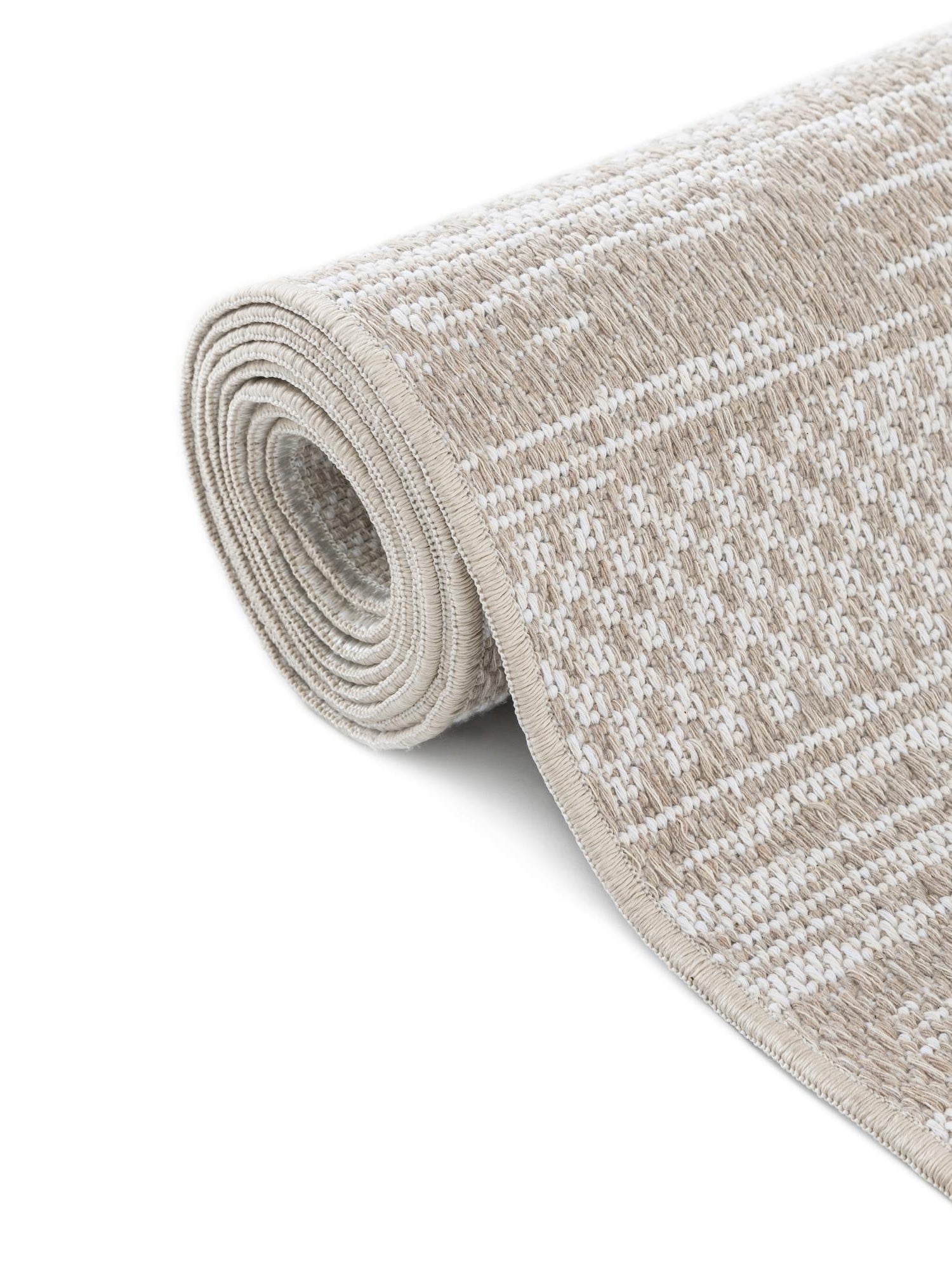 Ivory 4' 5 x 6' 1 Abbey Rectangle Area Rug 100% Cotton All Natural Living Dining Room Bedroom Carpet for Sale at Rug Engine