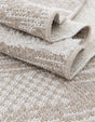 Ivory 6' 5 x 9' Abbey Rectangle Area Rug 100% Cotton All Natural Living Dining Room Bedroom Carpet for Sale at Rug Engine