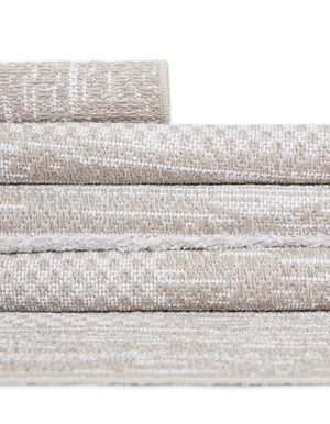Ivory 6' 5 x 9' Abbey Rectangle Area Rug 100% Cotton All Natural Living Dining Room Bedroom Carpet for Sale at Rug Engine