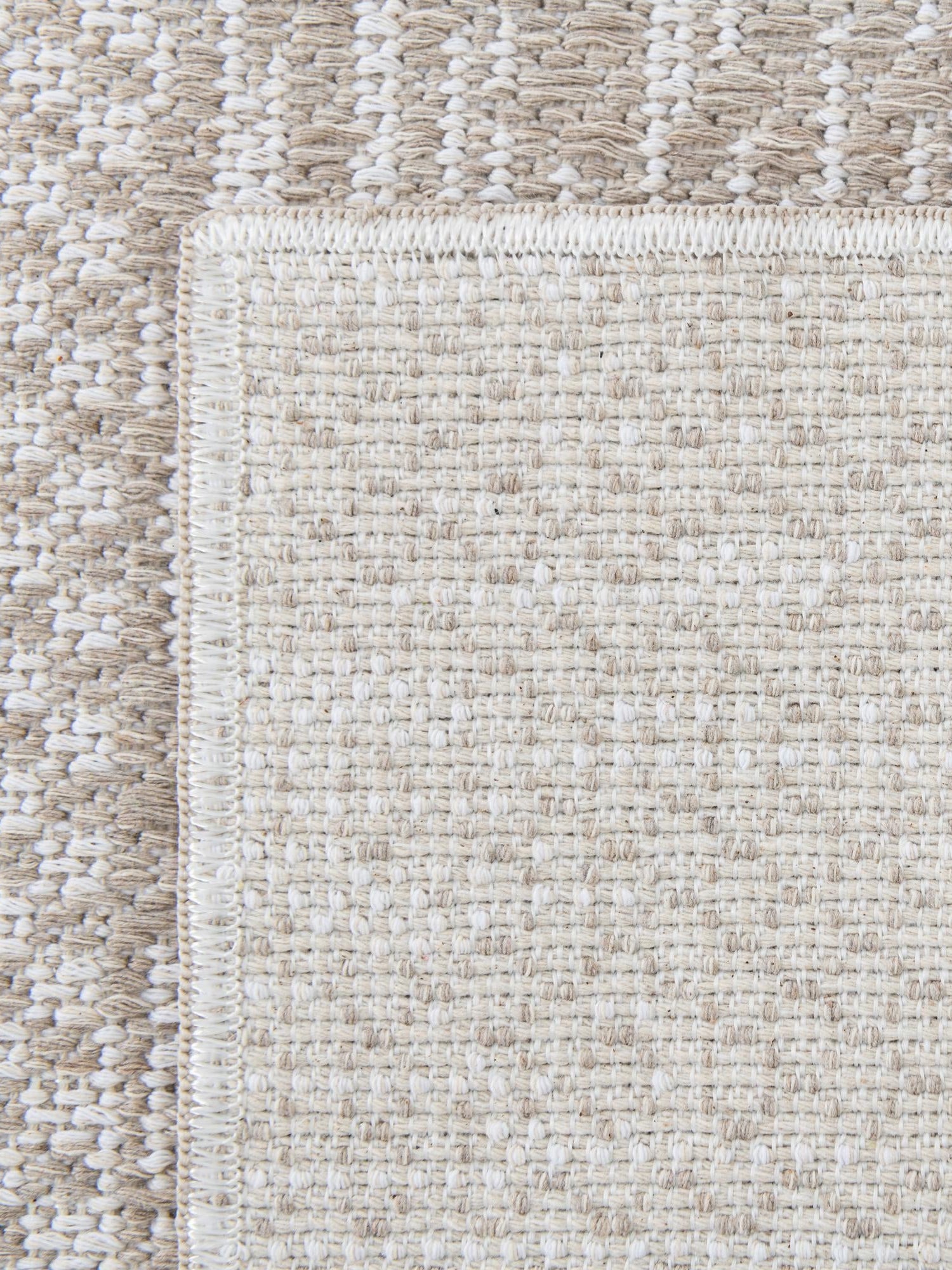 Ivory 2' 7 x 12' Abbey Runner Area Rug 100% Cotton All Natural Living Dining Room Bedroom Carpet for Sale at Rug Engine