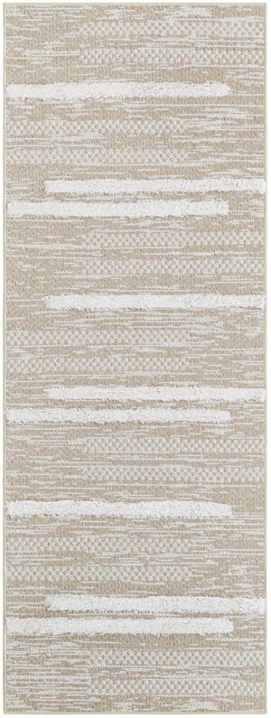 Ivory 2' 3 x 6' 1 Abbey Runner Area Rug 100% Cotton All Natural Living Dining Room Bedroom Carpet for Sale at Rug Engine