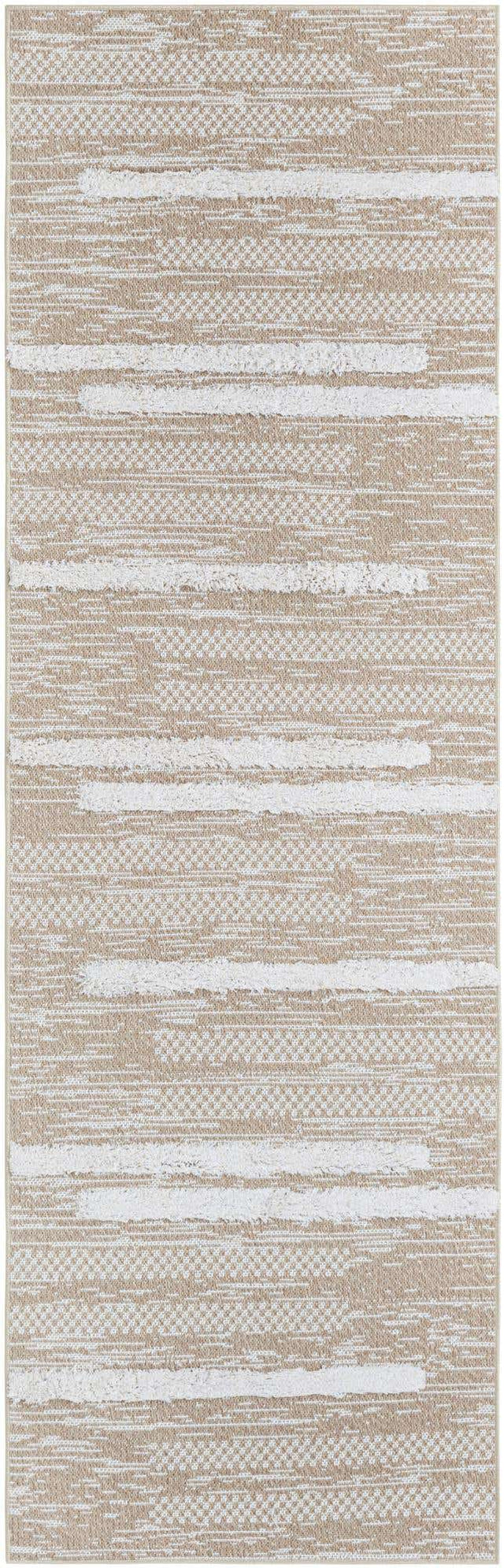 Ivory 2' 7 x 8' Abbey Runner Area Rug 100% Cotton All Natural Living Dining Room Bedroom Carpet for Sale at Rug Engine