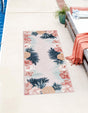 Pink 2' 2 x 6' 1 Outdoor Botanical Runner Area Rug Weather Resistant for Patio, Deck, Terrace, Balcony, Porch Polypropylene Garden Floral Tropical Carpet for Sale at Rug Engine
