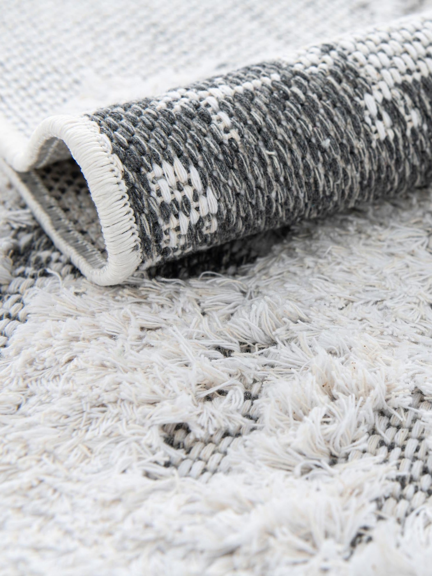 Gray 4' 5 x 6' 1 Abbey Rectangle Area Rug 100% Cotton All Natural Living Dining Room Bedroom Carpet for Sale at Rug Engine