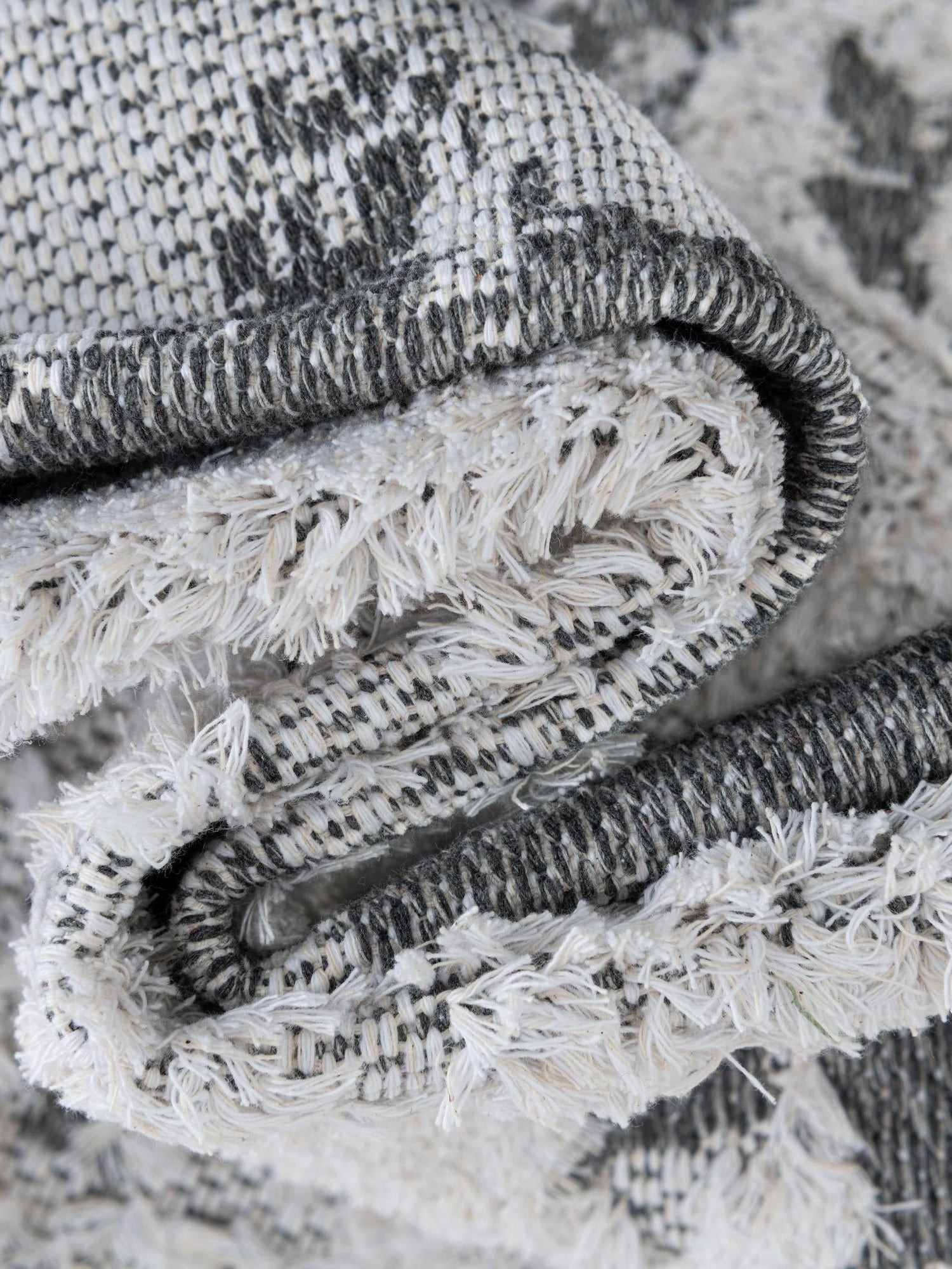 Gray 8' 2 x 10' Abbey Rectangle Area Rug 100% Cotton All Natural Living Dining Room Bedroom Carpet for Sale at Rug Engine