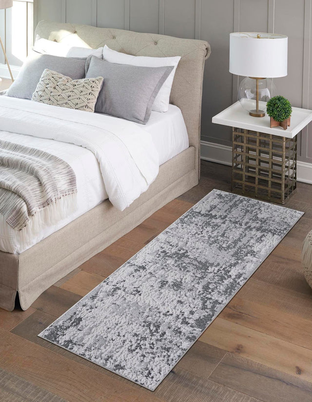 Gray 2' 7 x 10' Abbey Runner Area Rug 100% Cotton All Natural Living Dining Room Bedroom Carpet for Sale at Rug Engine