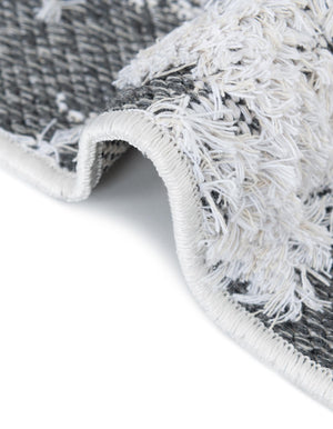 Gray 2' 7 x 12' Abbey Runner Area Rug 100% Cotton All Natural Living Dining Room Bedroom Carpet for Sale at Rug Engine