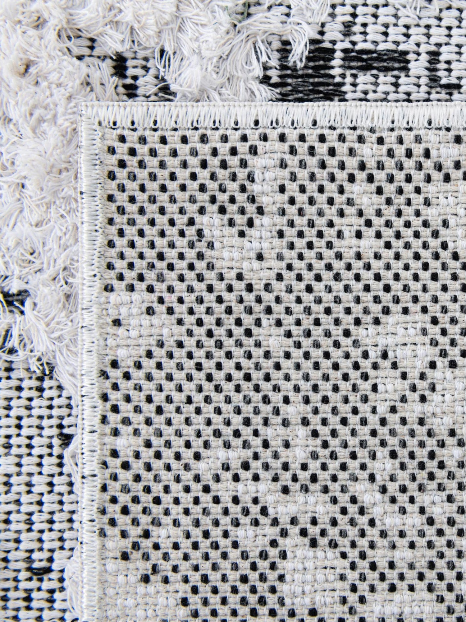 Black 8' 2 x 10' Abbey Rectangle Area Rug 100% Cotton All Natural Living Dining Room Bedroom Carpet for Sale at Rug Engine
