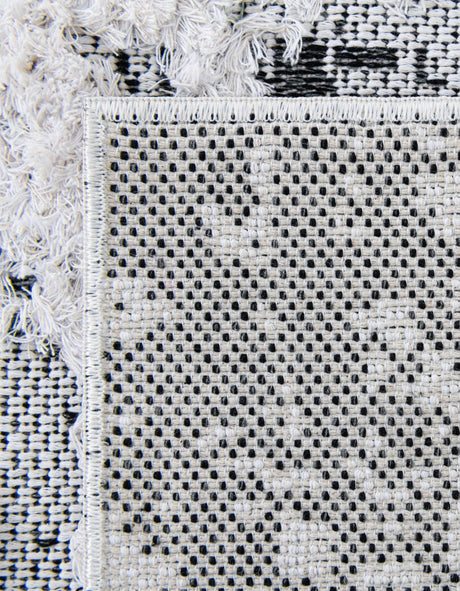 Black 2' 7 x 8' Abbey Runner Area Rug 100% Cotton All Natural Living Dining Room Bedroom Carpet for Sale at Rug Engine