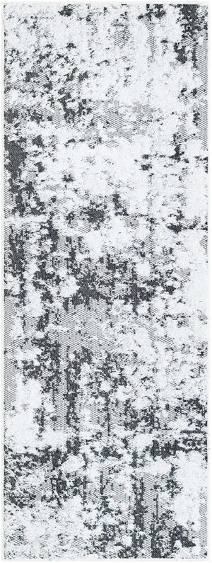 Black 2' 3 x 6' 1 Abbey Runner Area Rug 100% Cotton All Natural Living Dining Room Bedroom Carpet for Sale at Rug Engine