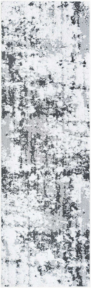 Black 2' 7 x 8' Abbey Runner Area Rug 100% Cotton All Natural Living Dining Room Bedroom Carpet for Sale at Rug Engine