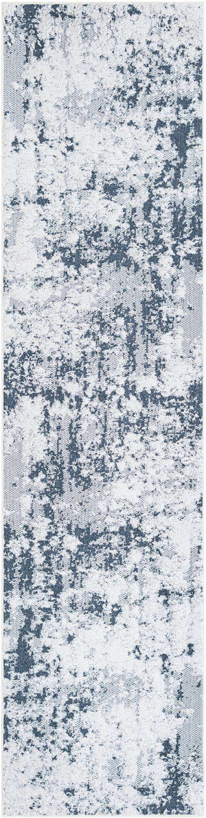 Navy Blue 2' 7 x 10' Abbey Runner Area Rug 100% Cotton All Natural Living Dining Room Bedroom Carpet for Sale at Rug Engine