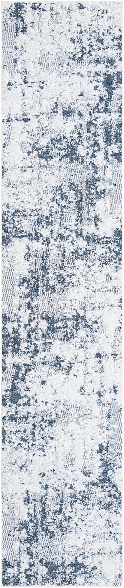 Navy Blue 2' 7 x 12' Abbey Runner Area Rug 100% Cotton All Natural Living Dining Room Bedroom Carpet for Sale at Rug Engine