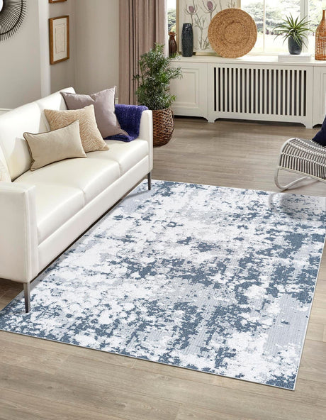 Navy Blue 9' 10 x 14' 1 Abbey Rectangle Area Rug 100% Cotton All Natural Living Dining Room Bedroom Carpet for Sale at Rug Engine