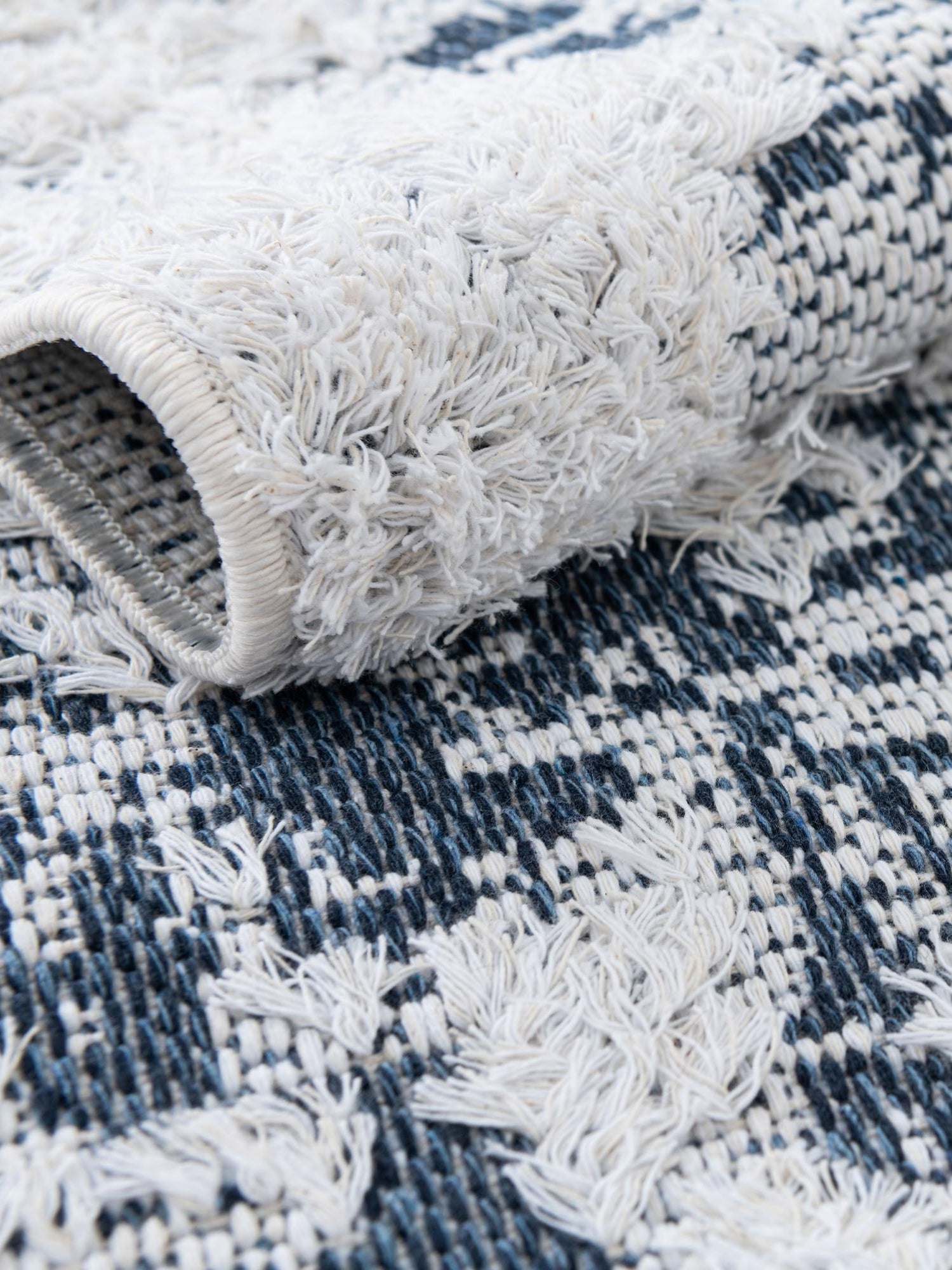 Navy Blue 2' 3 x 4' 1 Abbey Runner Area Rug 100% Cotton All Natural Living Dining Room Bedroom Carpet for Sale at Rug Engine
