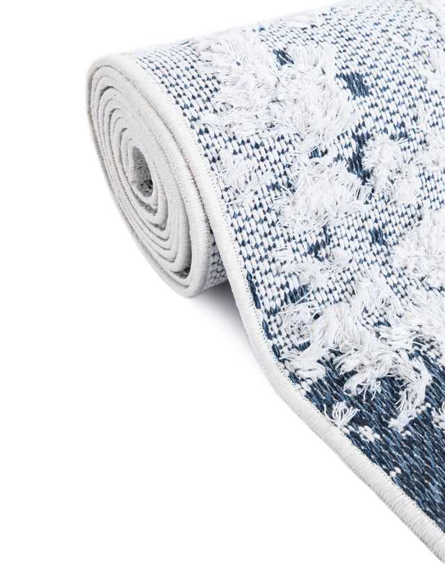 Navy Blue 2' 7 x 8' Abbey Runner Area Rug 100% Cotton All Natural Living Dining Room Bedroom Carpet for Sale at Rug Engine