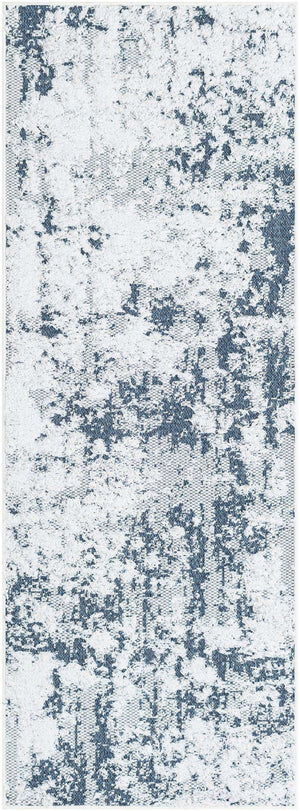 Navy Blue 2' 3 x 6' 1 Abbey Runner Area Rug 100% Cotton All Natural Living Dining Room Bedroom Carpet for Sale at Rug Engine