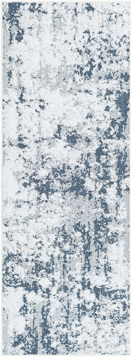 Navy Blue 2' 3 x 6' 1 Abbey Runner Area Rug 100% Cotton All Natural Living Dining Room Bedroom Carpet for Sale at Rug Engine