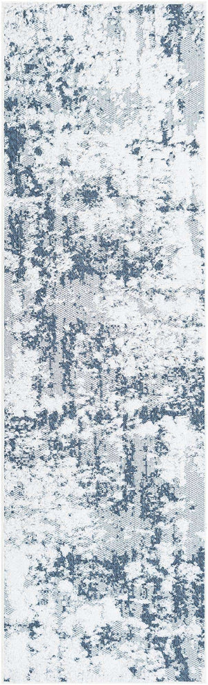Navy Blue 2' 7 x 8' Abbey Runner Area Rug 100% Cotton All Natural Living Dining Room Bedroom Carpet for Sale at Rug Engine