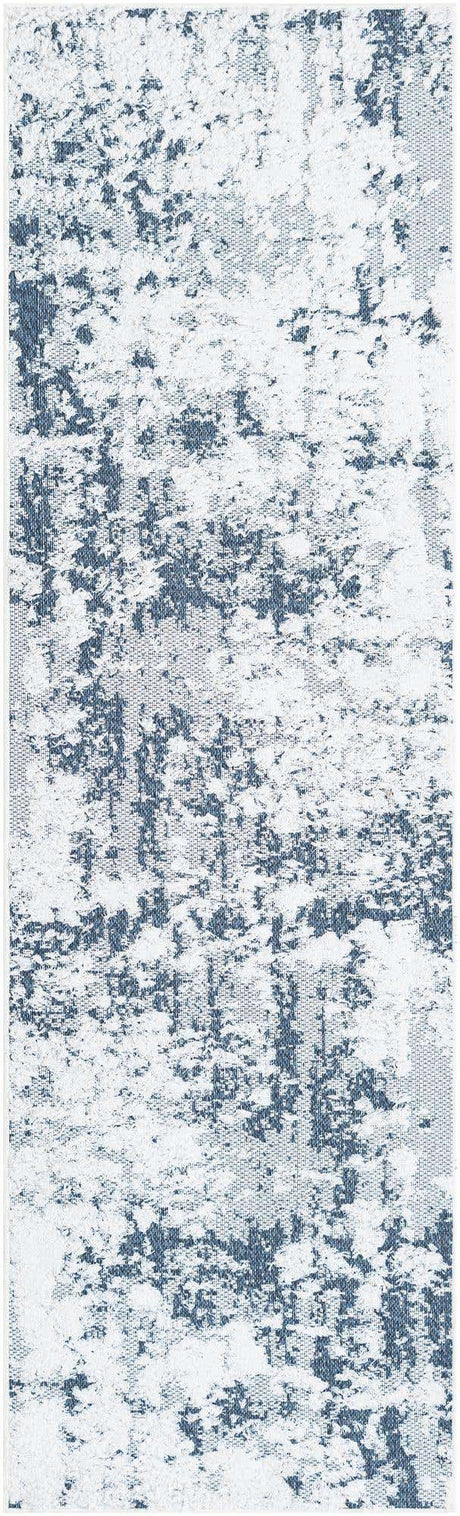 Navy Blue 2' 7 x 8' Abbey Runner Area Rug 100% Cotton All Natural Living Dining Room Bedroom Carpet for Sale at Rug Engine