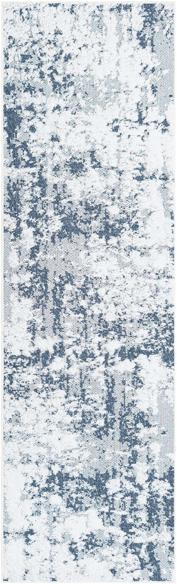 Navy Blue 2' 7 x 8' Abbey Runner Area Rug 100% Cotton All Natural Living Dining Room Bedroom Carpet for Sale at Rug Engine