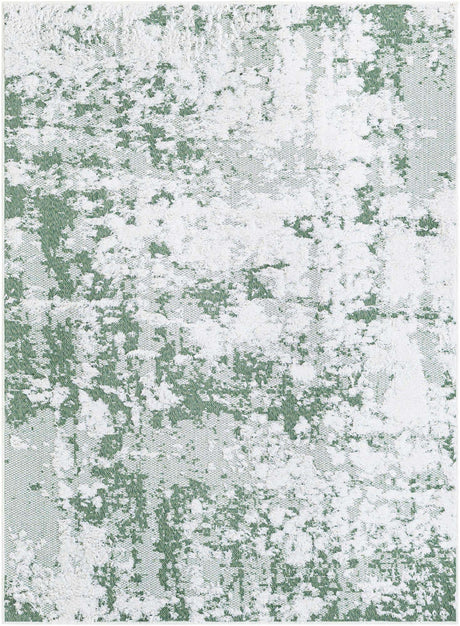 Green 4' 5 x 6' 1 Abbey Rectangle Area Rug 100% Cotton All Natural Living Dining Room Bedroom Carpet for Sale at Rug Engine