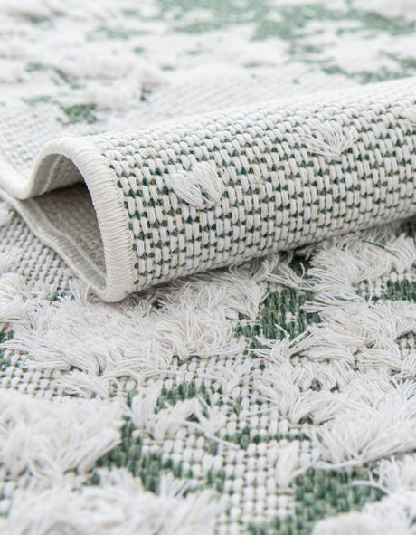 Green 2' 3 x 3' 1 Abbey Rectangle Area Rug 100% Cotton All Natural Living Dining Room Bedroom Carpet for Sale at Rug Engine