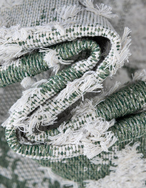 Green 5' 3 x 8' Abbey Rectangle Area Rug 100% Cotton All Natural Living Dining Room Bedroom Carpet for Sale at Rug Engine