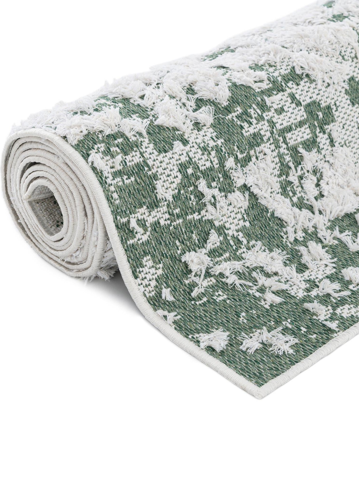 Green 6' 5 x 9' Abbey Rectangle Area Rug 100% Cotton All Natural Living Dining Room Bedroom Carpet for Sale at Rug Engine