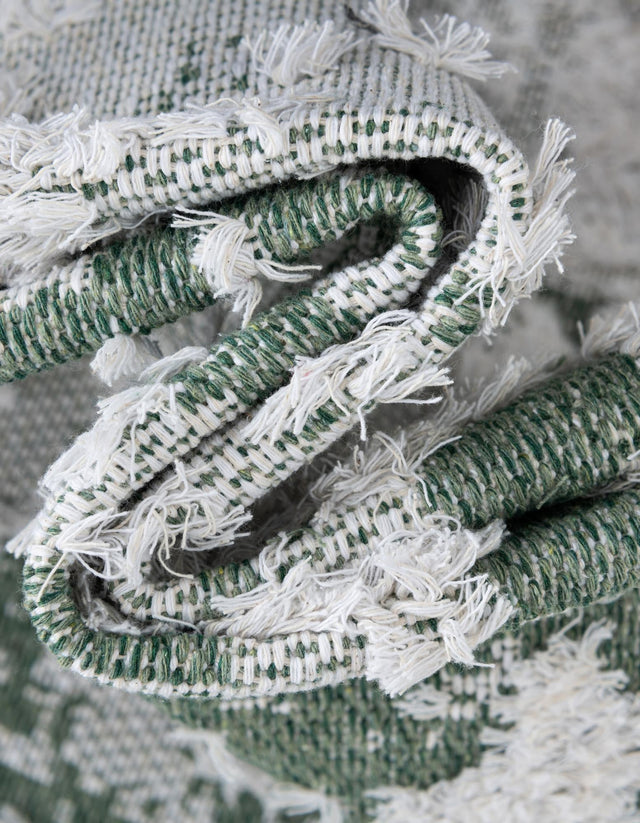 Green 2' 7 x 12' Abbey Runner Area Rug 100% Cotton All Natural Living Dining Room Bedroom Carpet for Sale at Rug Engine