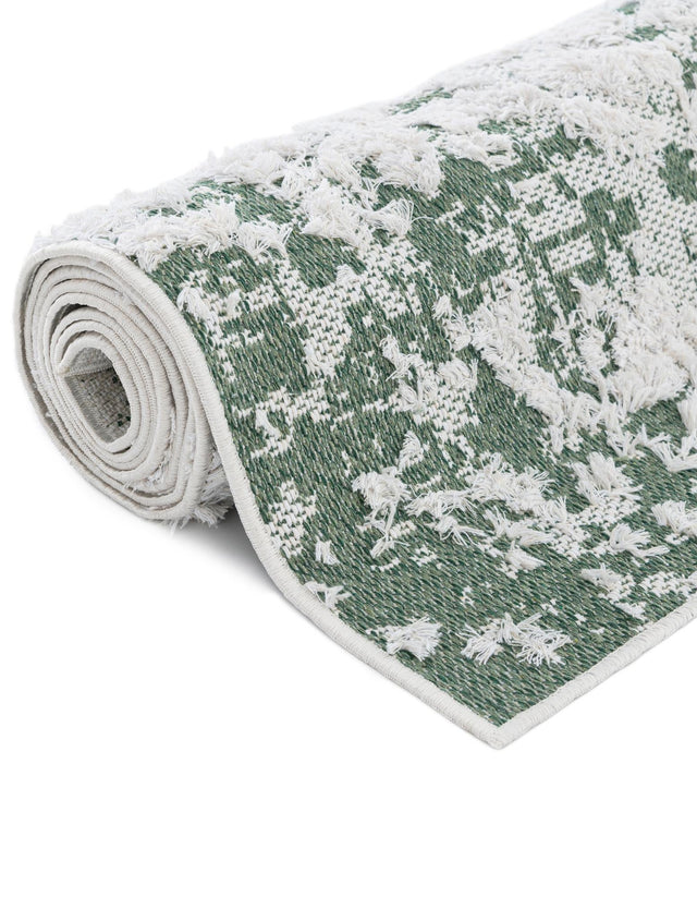Green 2' 3 x 4' 1 Abbey Runner Area Rug 100% Cotton All Natural Living Dining Room Bedroom Carpet for Sale at Rug Engine