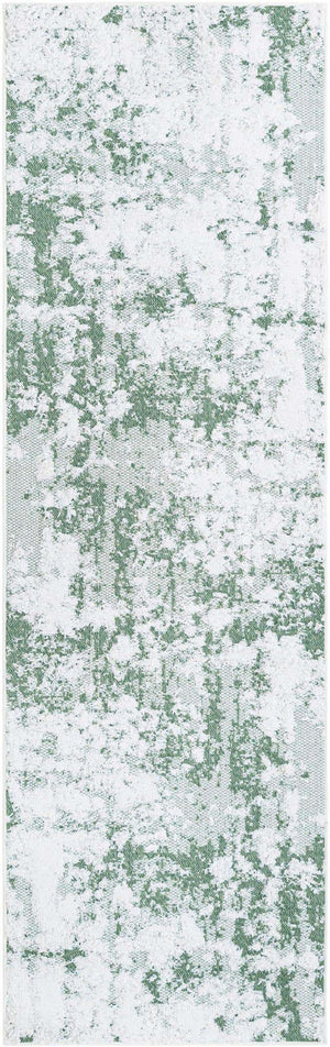 Green 2' 7 x 8' Abbey Runner Area Rug 100% Cotton All Natural Living Dining Room Bedroom Carpet for Sale at Rug Engine