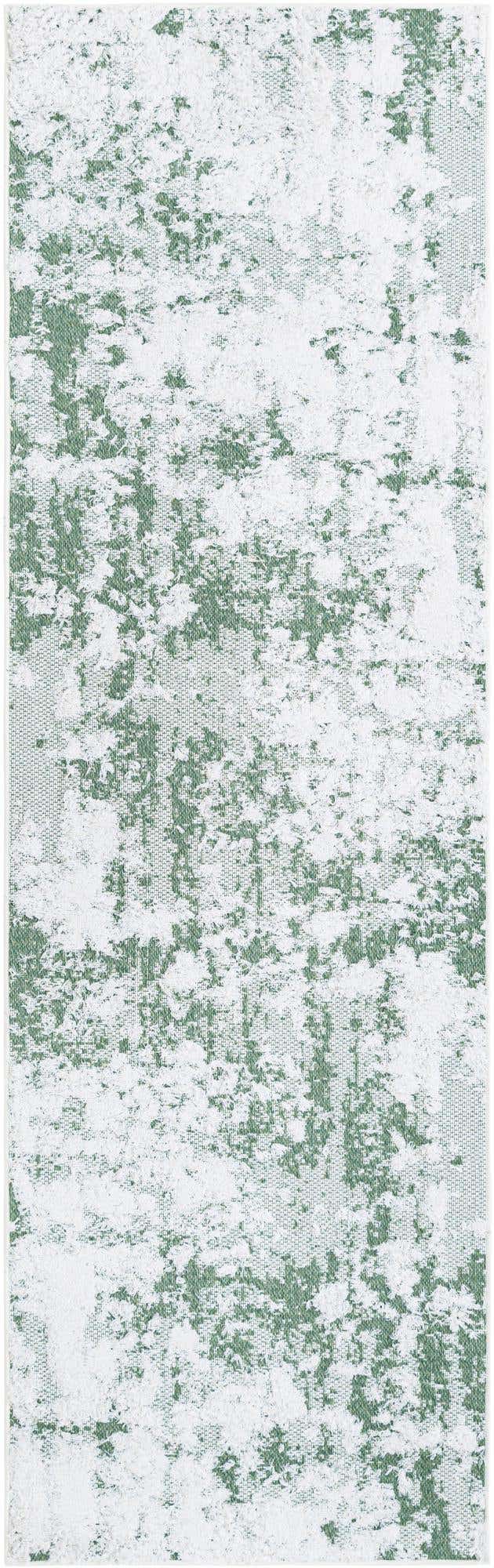 Green 2' 7 x 8' Abbey Runner Area Rug 100% Cotton All Natural Living Dining Room Bedroom Carpet for Sale at Rug Engine