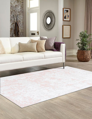 Pink 8' 2 x 10' Abbey Rectangle Area Rug 100% Cotton All Natural Living Dining Room Bedroom Carpet for Sale at Rug Engine