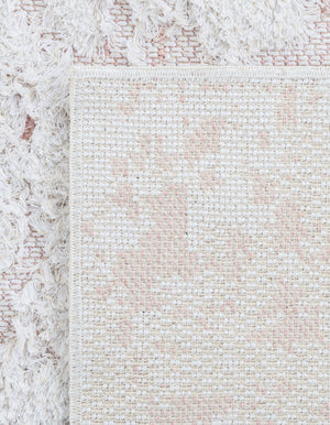 Pink 4' 5 x 6' 1 Abbey Rectangle Area Rug 100% Cotton All Natural Living Dining Room Bedroom Carpet for Sale at Rug Engine