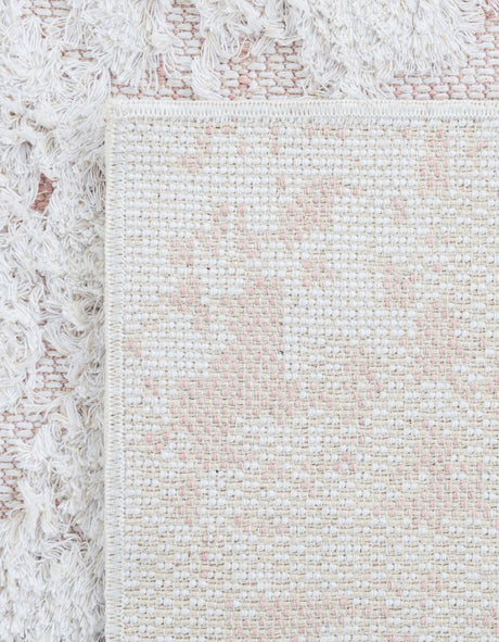 Pink 9' 10 x 14' 1 Abbey Rectangle Area Rug 100% Cotton All Natural Living Dining Room Bedroom Carpet for Sale at Rug Engine