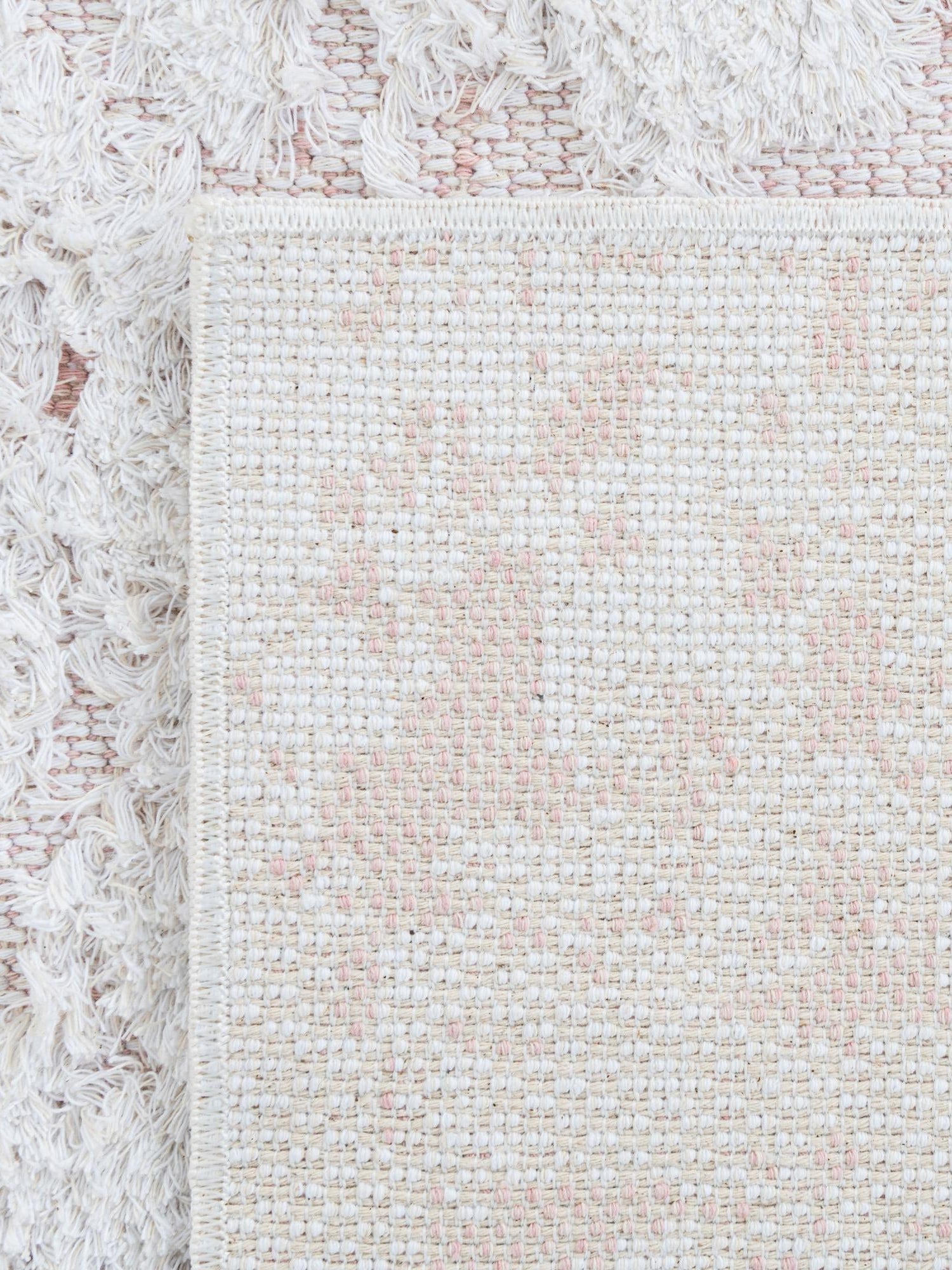 Pink 2' 3 x 3' 1 Abbey Rectangle Area Rug 100% Cotton All Natural Living Dining Room Bedroom Carpet for Sale at Rug Engine