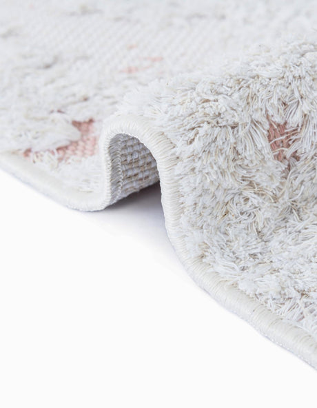 Pink 4' 5 x 6' 1 Abbey Rectangle Area Rug 100% Cotton All Natural Living Dining Room Bedroom Carpet for Sale at Rug Engine