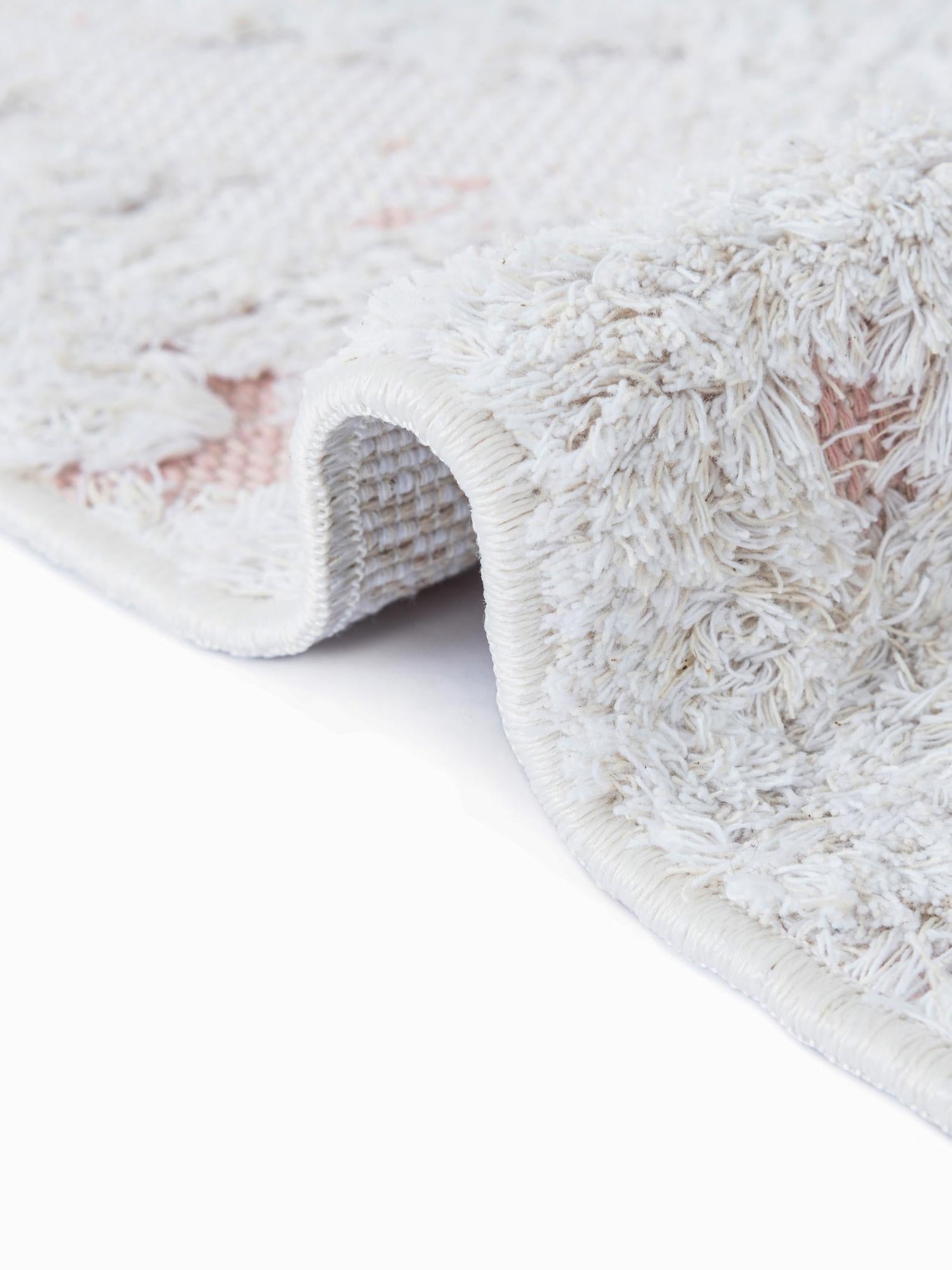 Pink 5' 3 x 8' Abbey Rectangle Area Rug 100% Cotton All Natural Living Dining Room Bedroom Carpet for Sale at Rug Engine