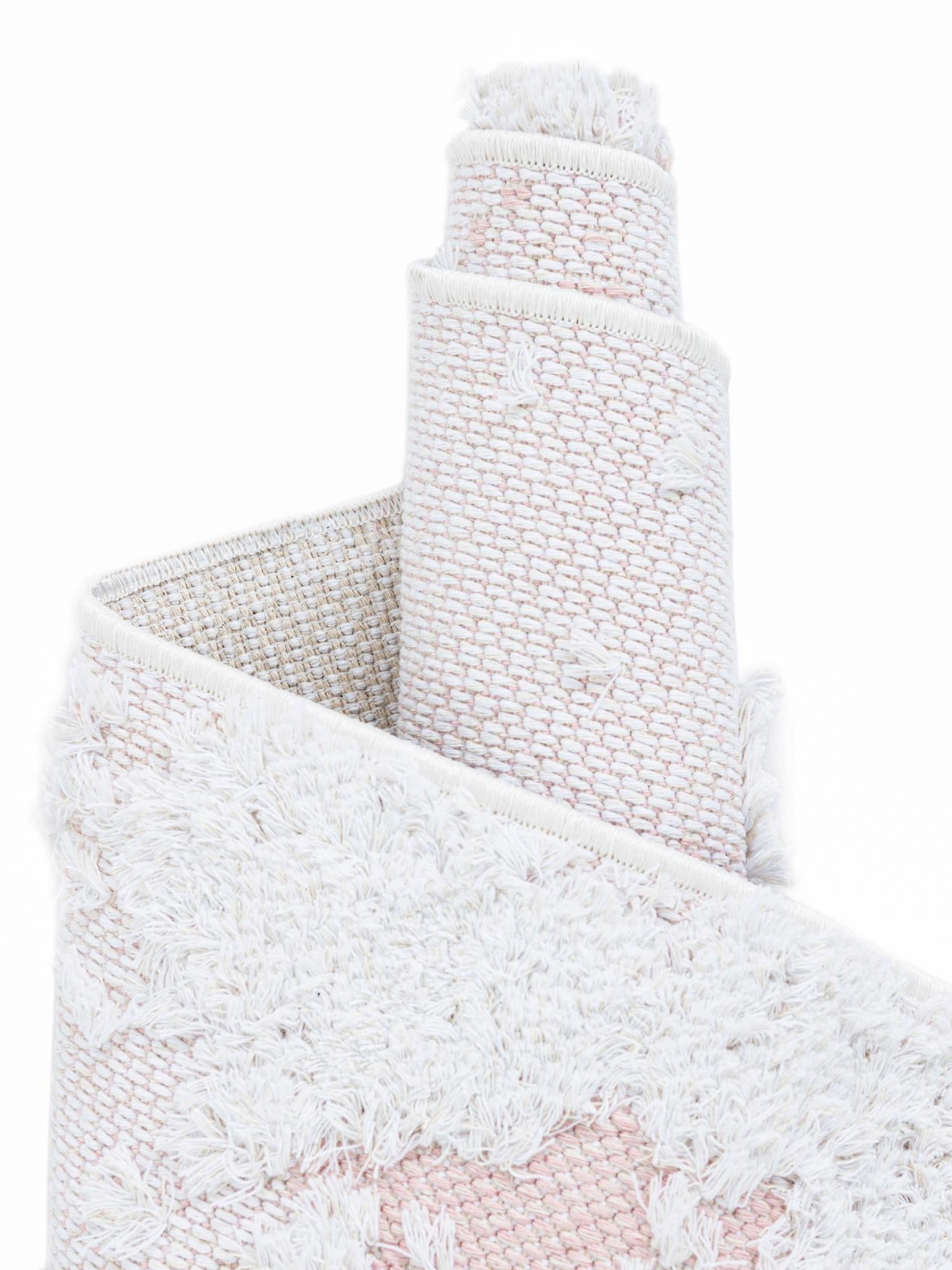Pink 9' 10 x 14' 1 Abbey Rectangle Area Rug 100% Cotton All Natural Living Dining Room Bedroom Carpet for Sale at Rug Engine