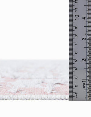 Pink 2' 7 x 8' Abbey Runner Area Rug 100% Cotton All Natural Living Dining Room Bedroom Carpet for Sale at Rug Engine