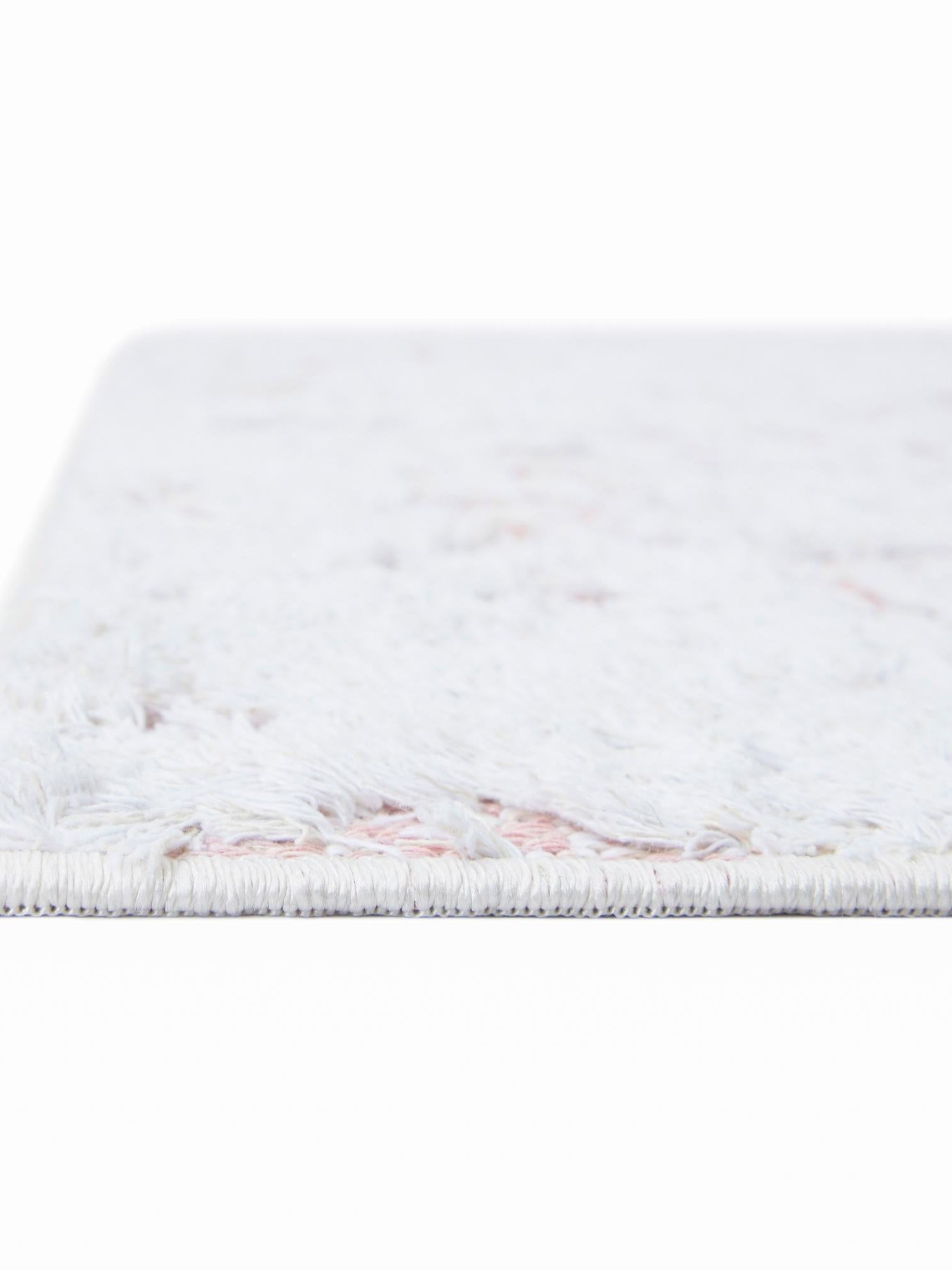 Pink 2' 7 x 8' Abbey Runner Area Rug 100% Cotton All Natural Living Dining Room Bedroom Carpet for Sale at Rug Engine