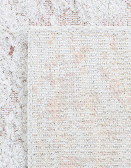 Pink 2' 7 x 8' Abbey Runner Area Rug 100% Cotton All Natural Living Dining Room Bedroom Carpet for Sale at Rug Engine