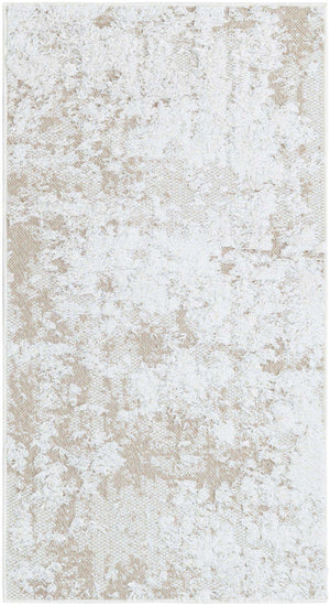Ivory 2' 3 x 4' 1 Abbey Runner Area Rug 100% Cotton All Natural Living Dining Room Bedroom Carpet for Sale at Rug Engine